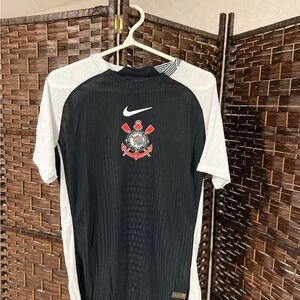 Nike Black and White Corinthians Men’s Short-Sleeve Jersey